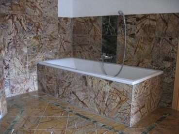 Preview: Natursteinbad aus Rainforest gold, green, braun